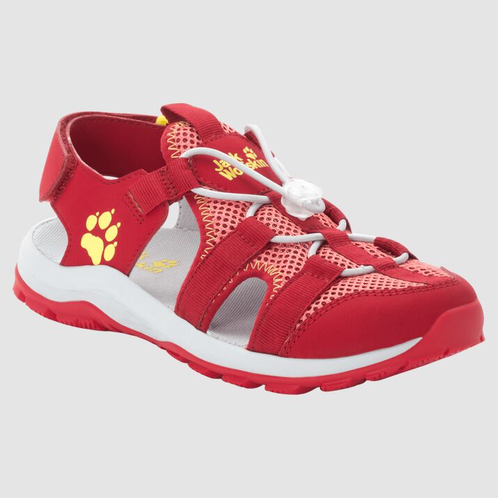 Jack Wolfskin Kids Outdoor Action Sandals Red/Lemon 018259RJM